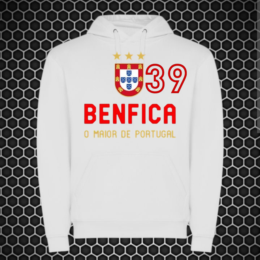 Benfica - Sweat-shirt com capuz - Branca