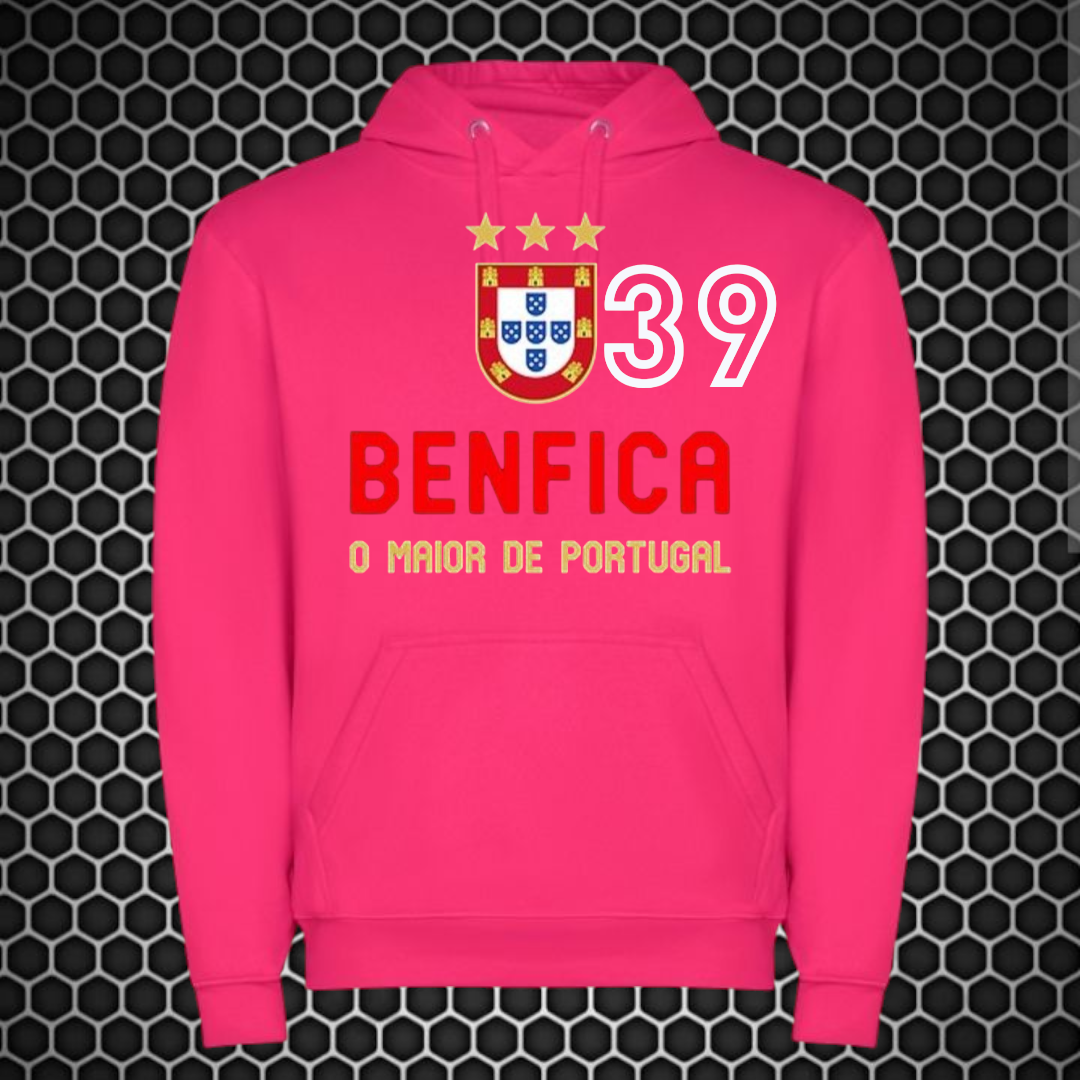 Benfica - Sweat-shirt com capuz - Rosa