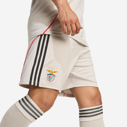 Benfica - Calções alternativos beges 25/26
