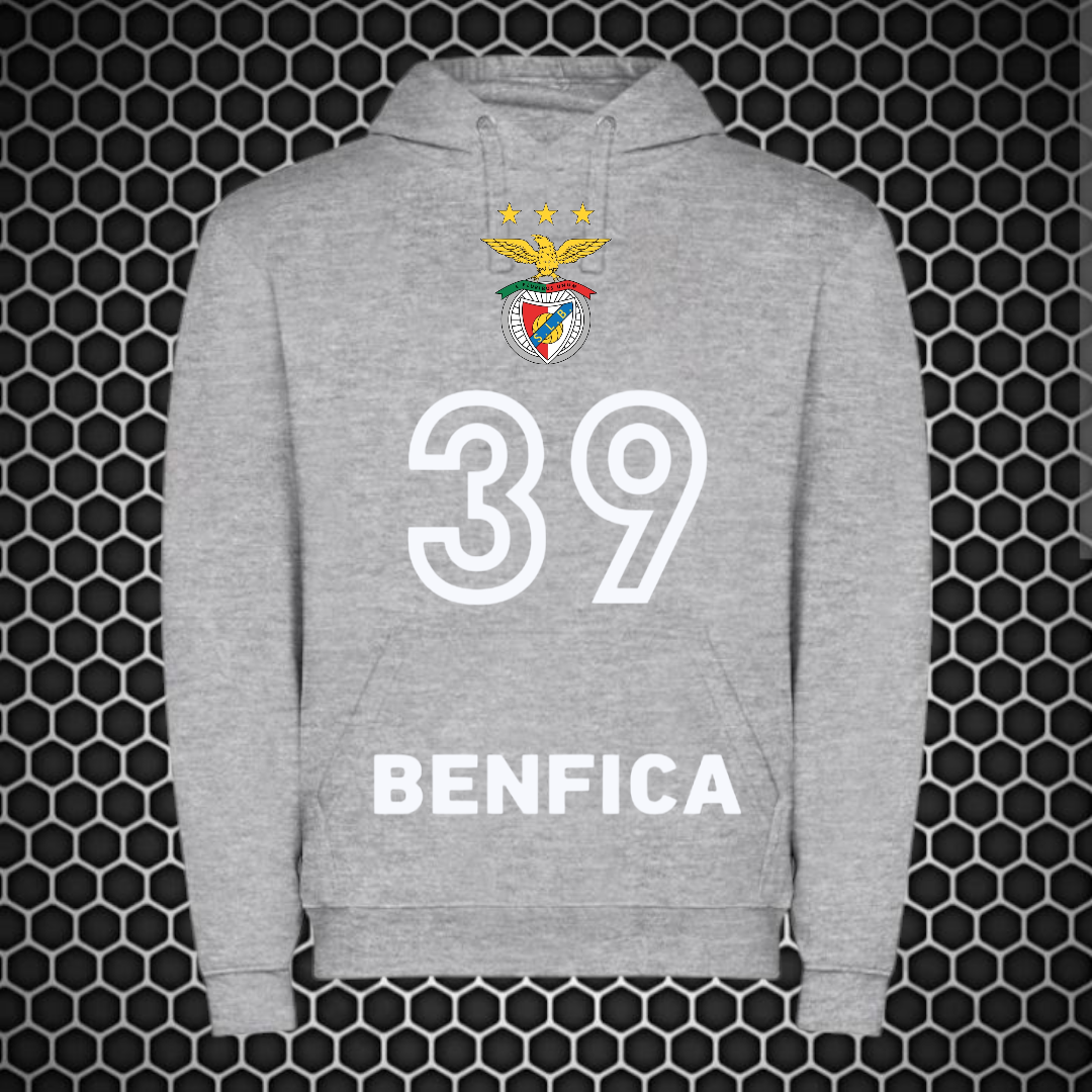 Benfica - Sweat-shirt com capuz - Cinza