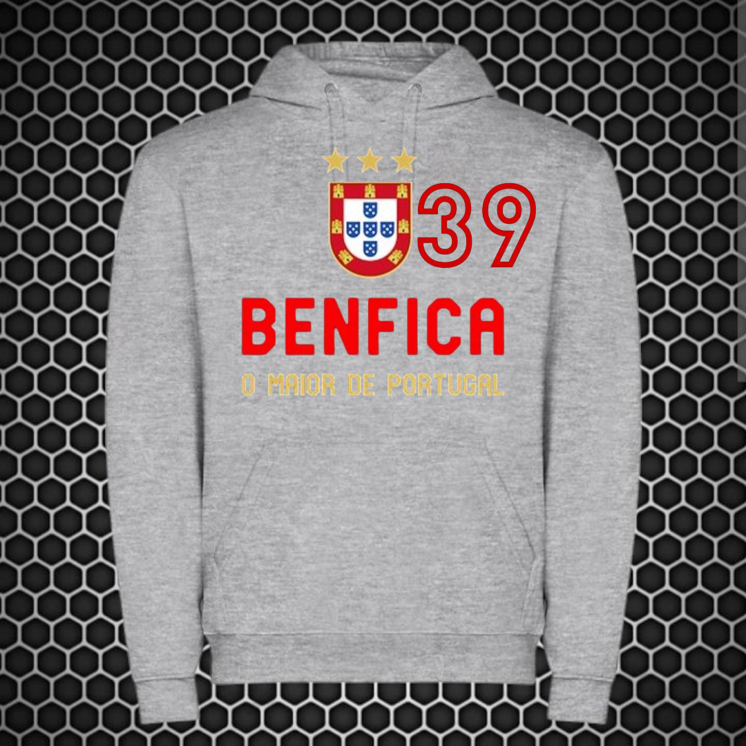 Benfica - Sweat-shirt com capuz - Cinza
