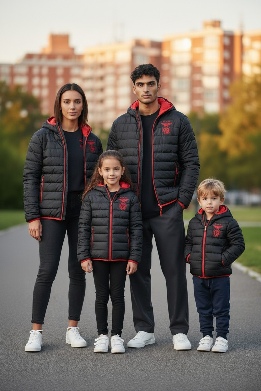 Benfica - Parka acolchoada com capuz e enchimento "tacto de penas" - REF 5097 - 0260