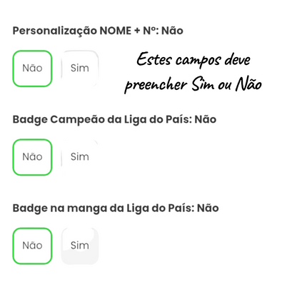 Pack Premium  – 5 Camisolas por 100€ ( Nome + N° incluídos )