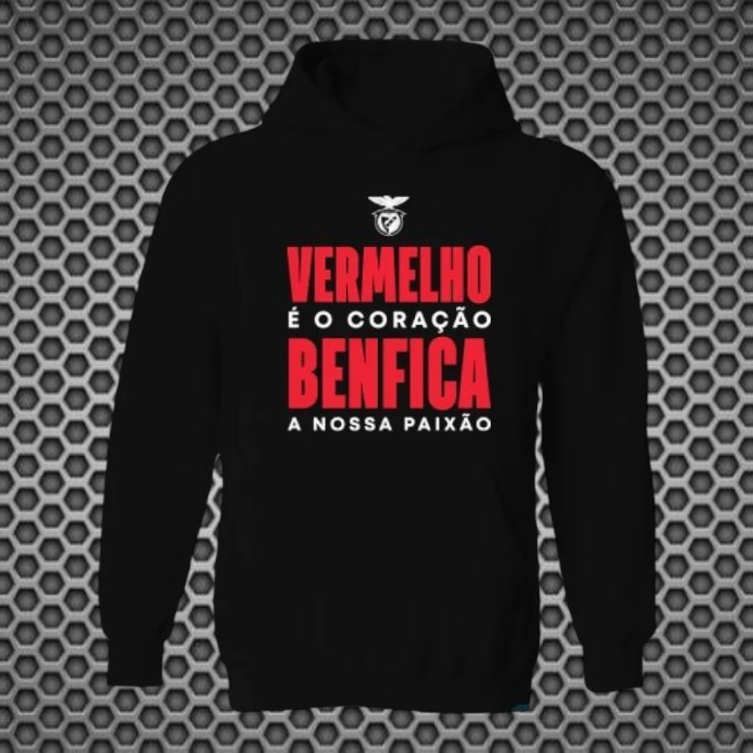 Benfica - Sweat-shirt com capuz - Preta