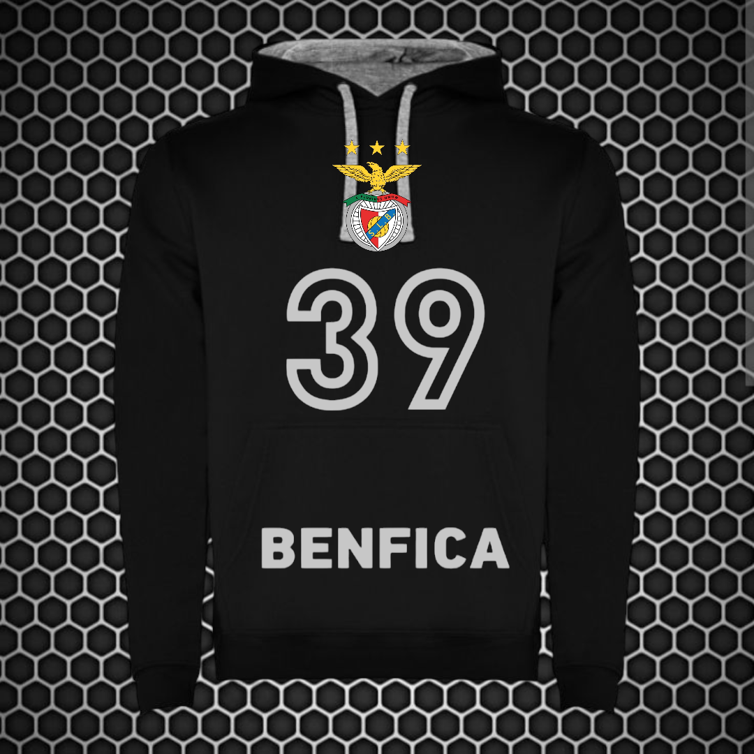 Benfica - Sweat-shirt com capuz - Preta