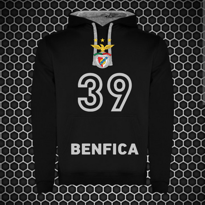 Benfica - Sweat-shirt com capuz - Preta