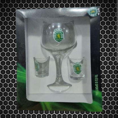 Sporting - Conjunto de 3 copos de vidro