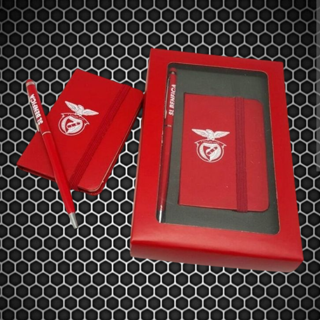 Benfica - Conjunto caneta Touch + bloco de notas