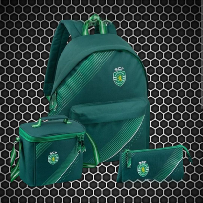 Sporting - Conjunto escolar Mochila + lancheira + porta lápis