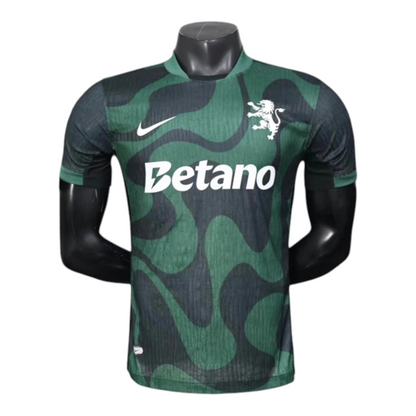 Sporting - Camisola alternativa preta 25/26 - VERSÃO JOGADOR (LER DESCRIÇÃO)