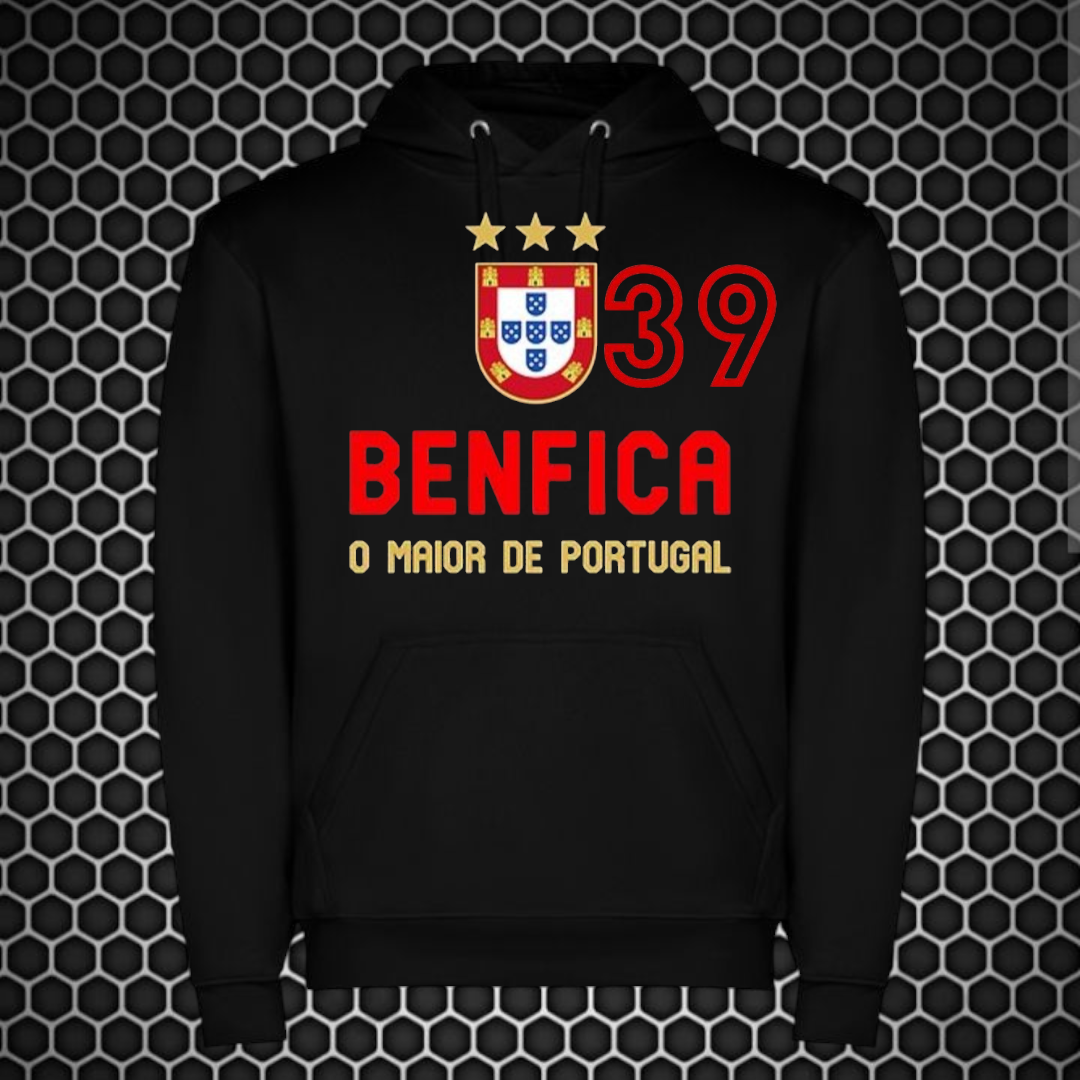Benfica - Sweat-shirt com capuz - Preta