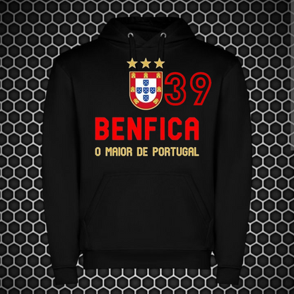 Benfica - Sweat-shirt com capuz - Preta