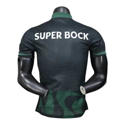 Sporting - Camisola alternativa preta 25/26 - VERSÃO JOGADOR (LER DESCRIÇÃO)