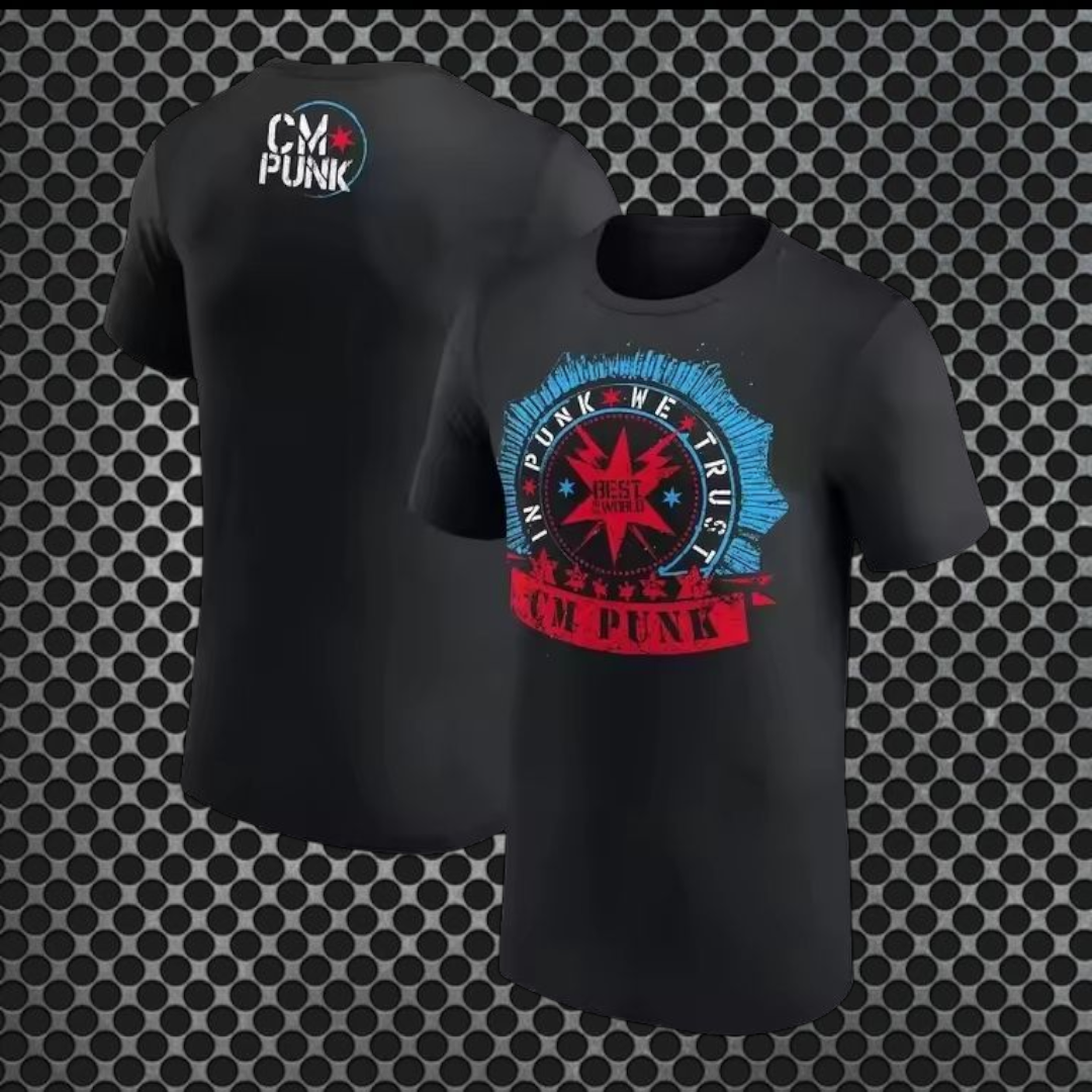 CM Punk - T-shirt Preta