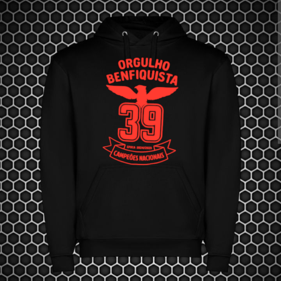 Benfica - Sweat-shirt com capuz - Preta