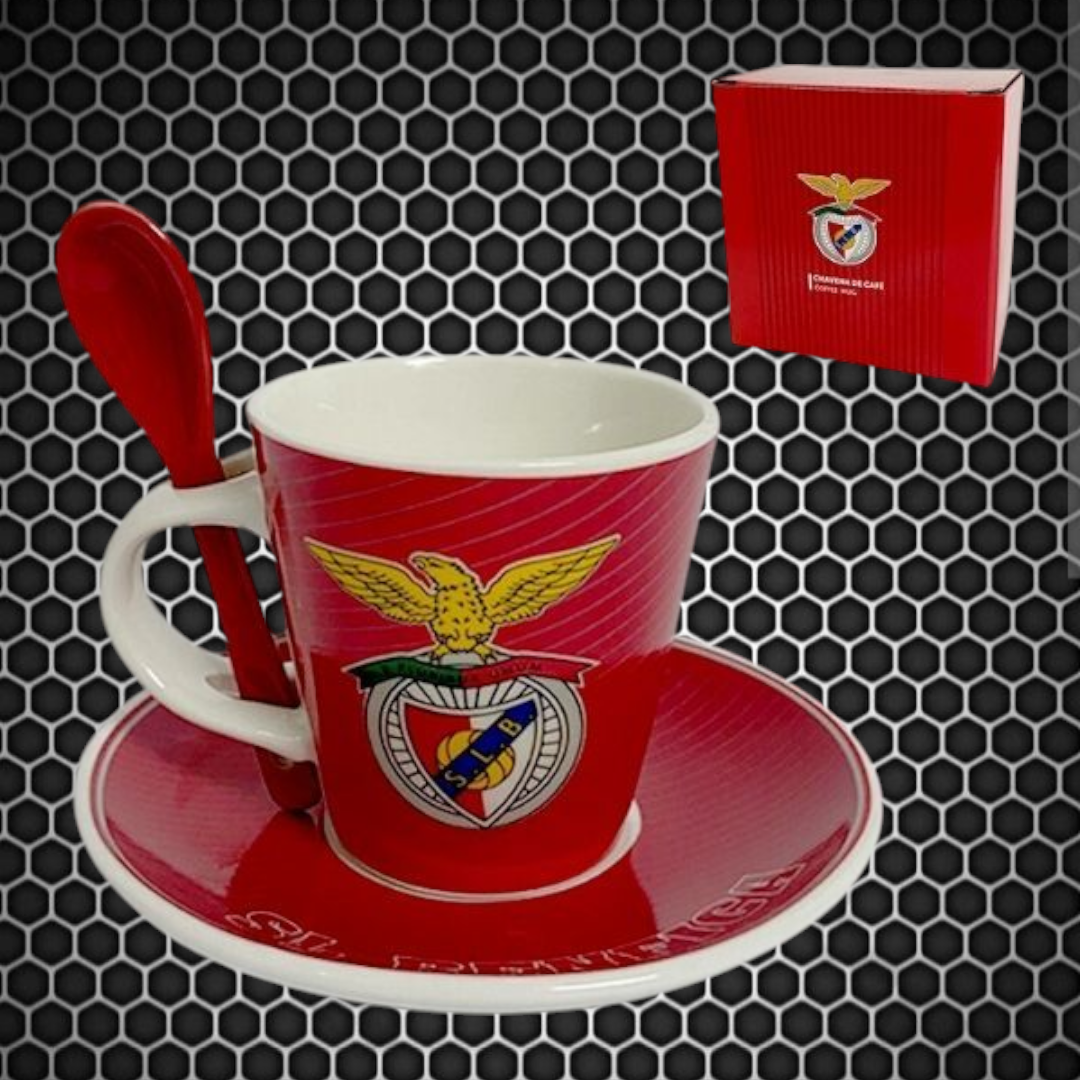 Benfica - Conjunto chávena com colher e pires