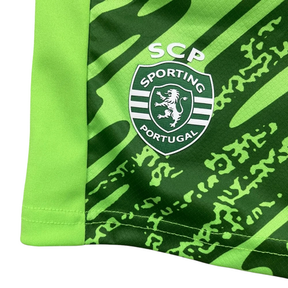 Sporting - Kit criança e adulto guarda-redes verde 25/26 - Caixa e Saco Sporting incluídos