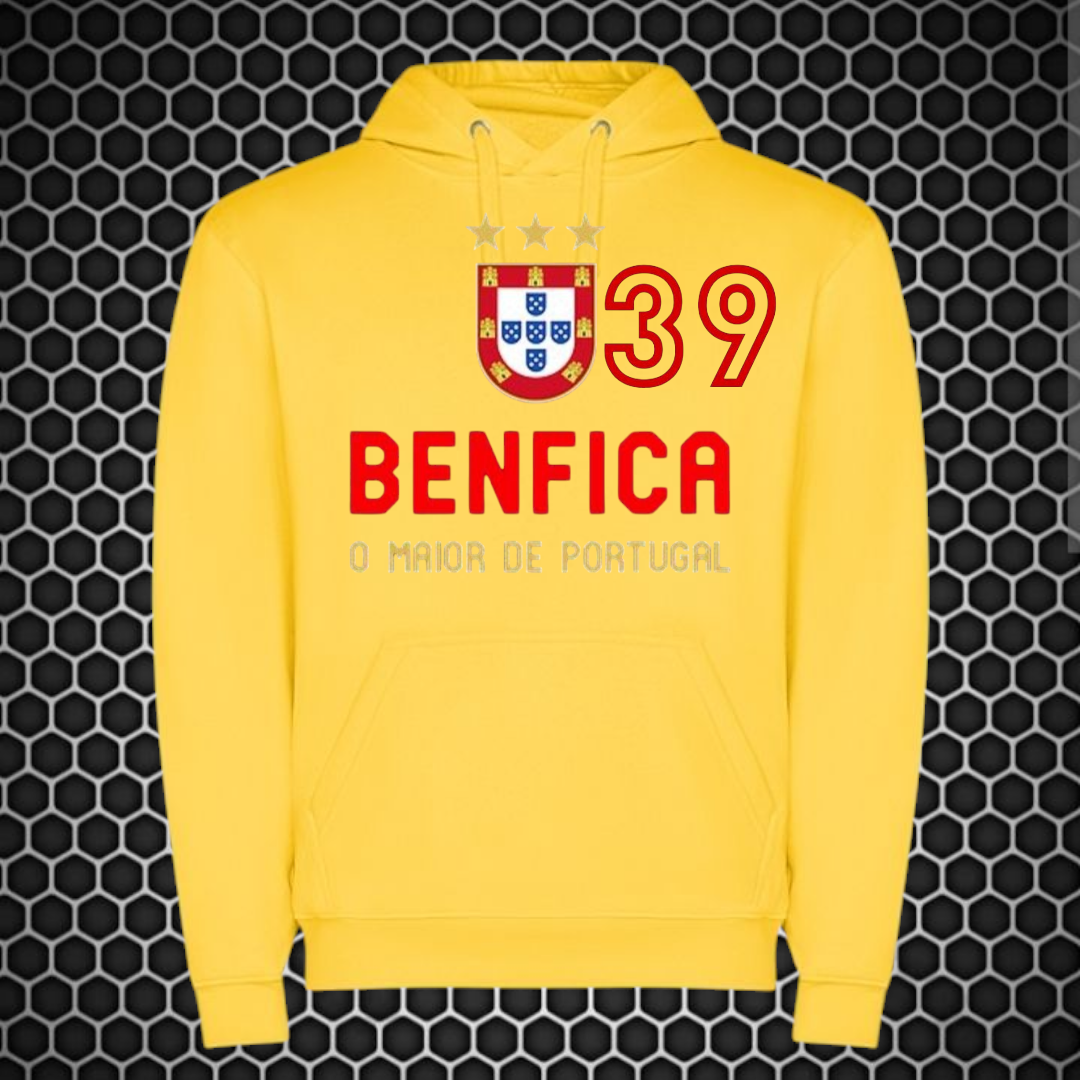 Benfica - Sweat-shirt com capuz - Amarela