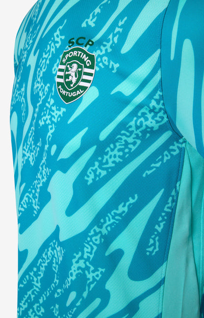 Sporting - Camisola guarda-redes verde água sem publicidade 24/25 - Caixa e Saco Sporting incluídos