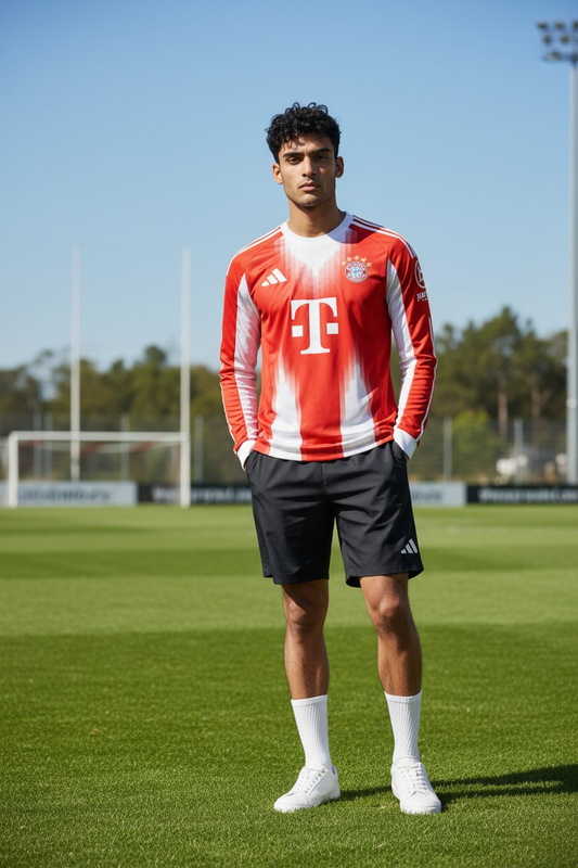 Bayern Munique - Camisola manga longa 25/26 - VERSÃO JOGADOR (LER DESCRIÇÃO)
