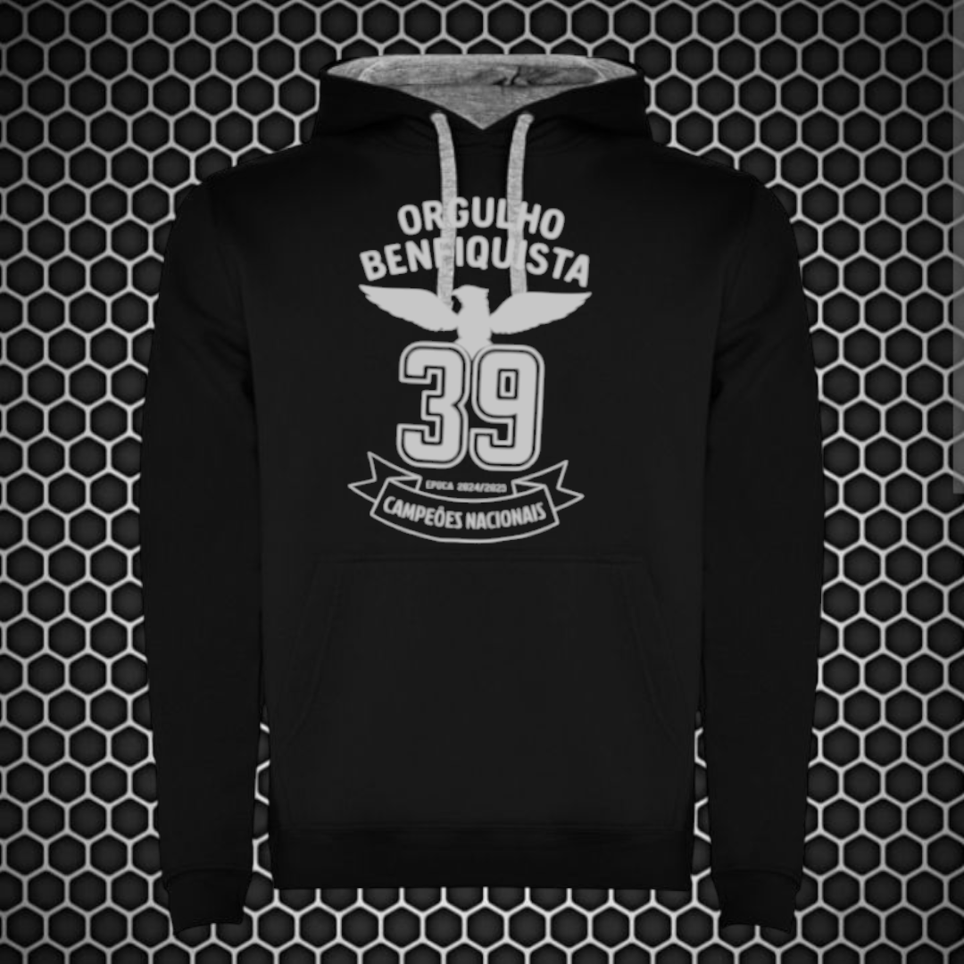 Benfica - Sweat-shirt com capuz - Preta