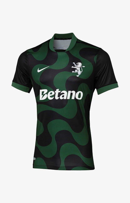 Sporting - Camisola alternativa preta 25/26 - Caixa e Saco Sporting incluídos