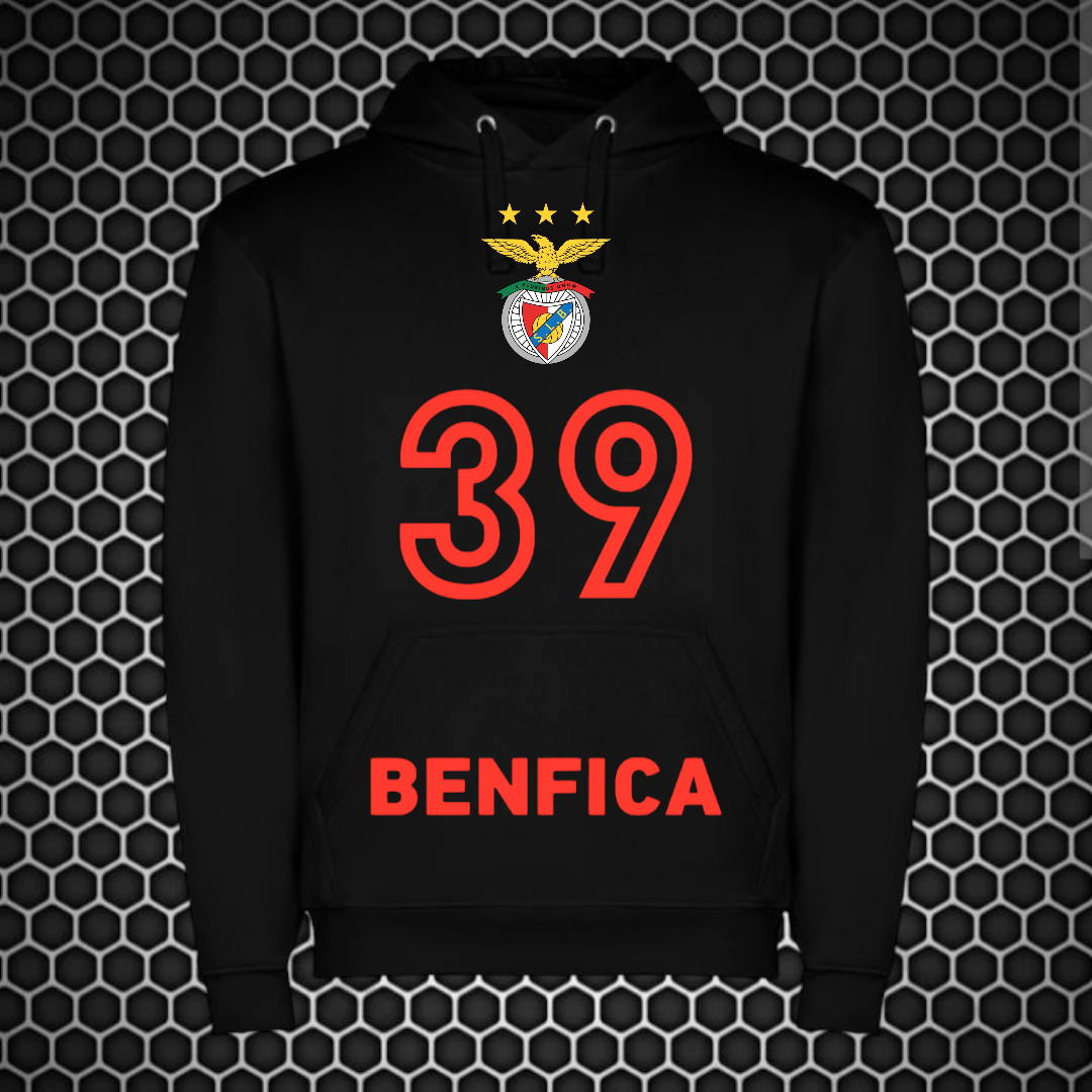 Benfica - Sweat-shirt com capuz - Preta