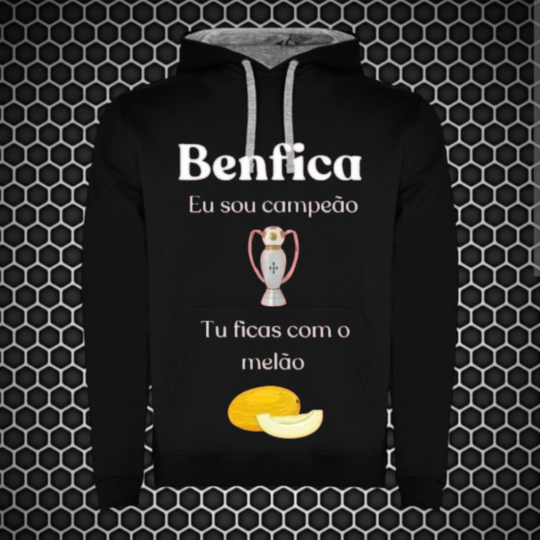 Benfica - Sweat-shirt com capuz - Preta