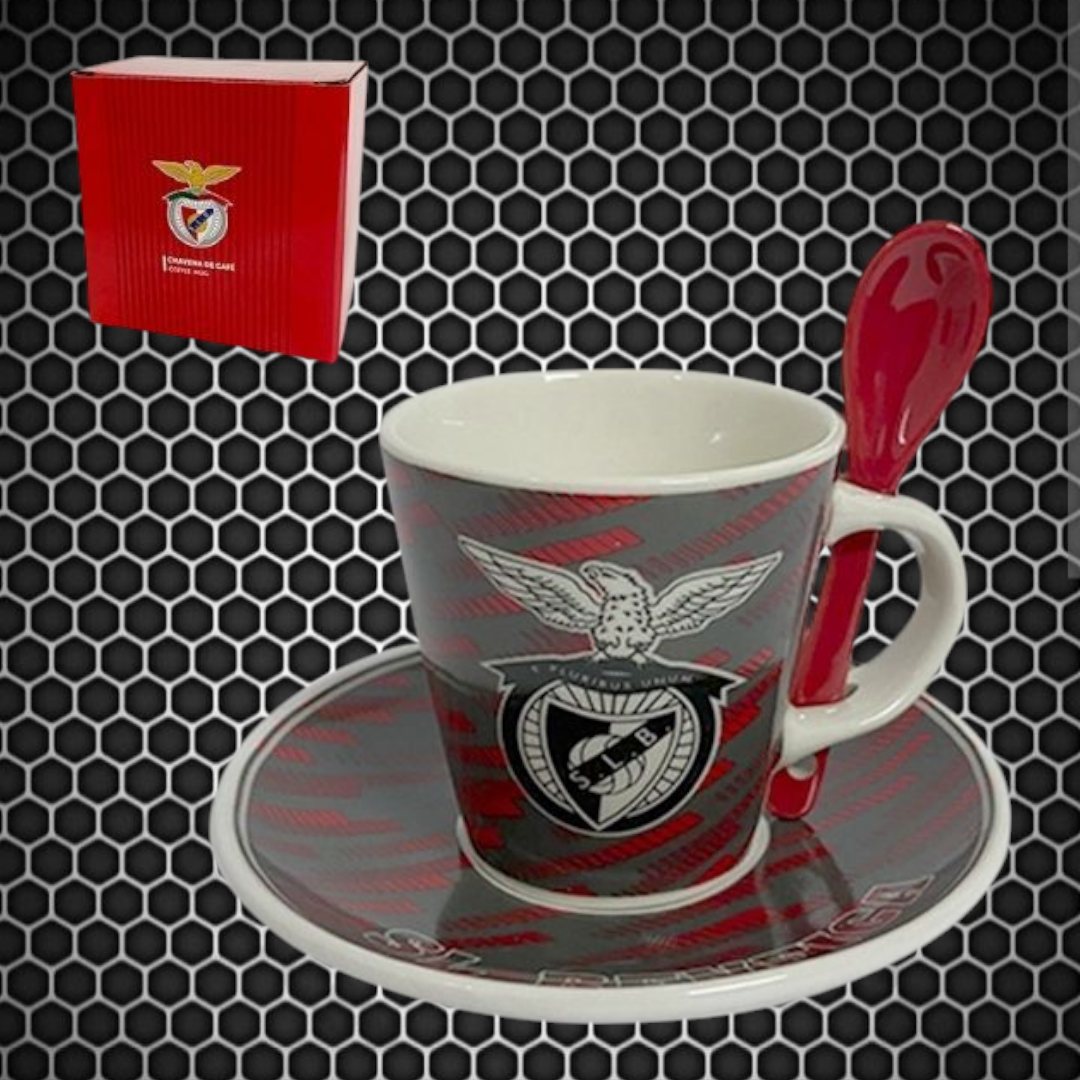 Benfica - Conjunto chávena com colher e pires