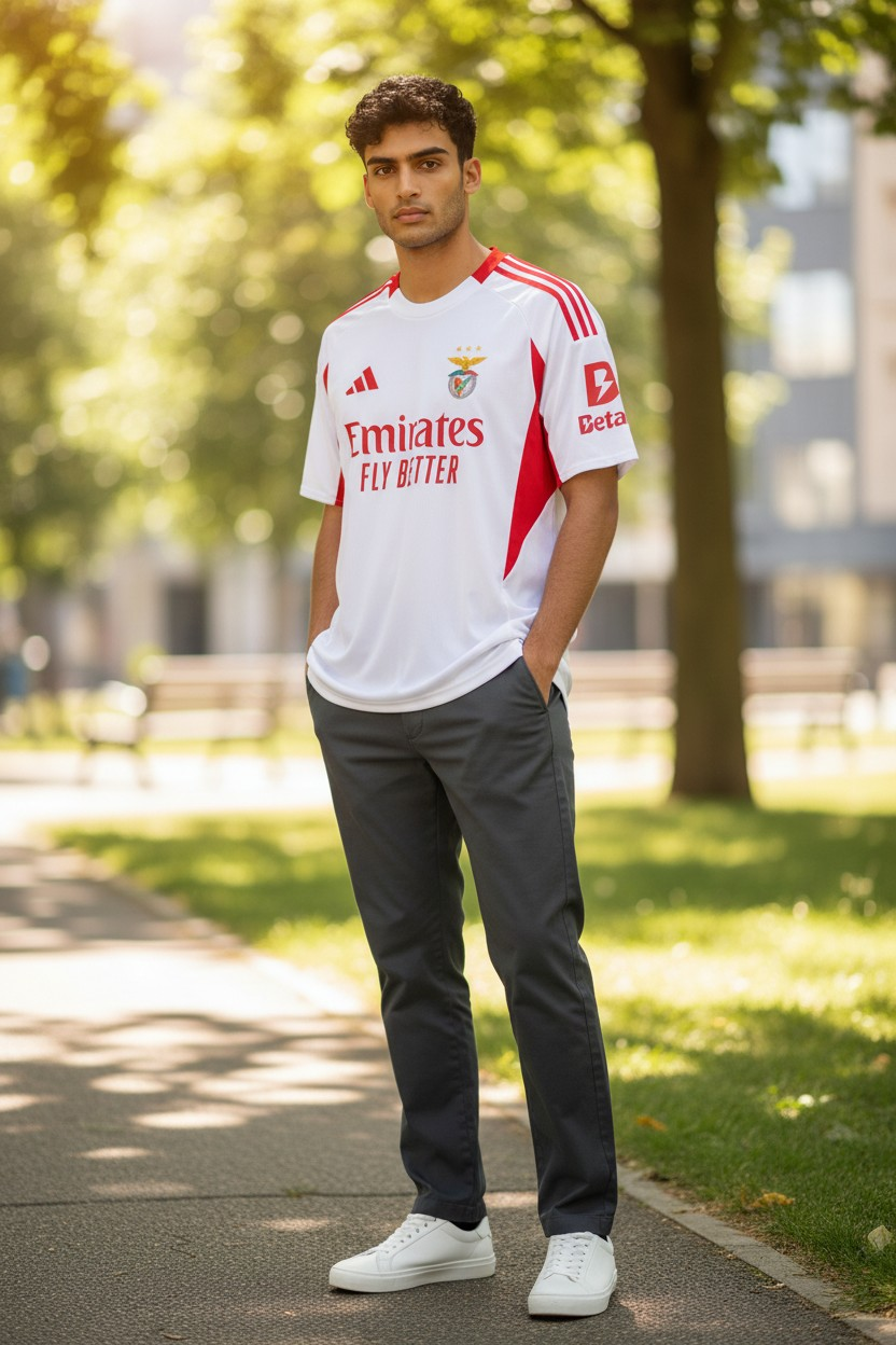 Benfica - Camisola alternativa branca 25/26 - Caixa Benfica incluído