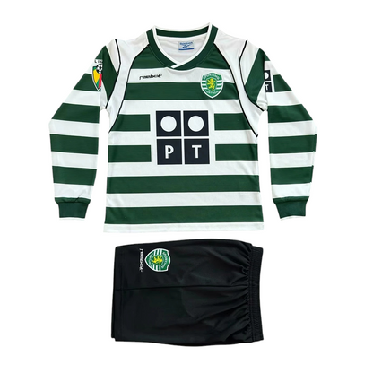 Sporting - Kit criança retro manga longa 01/03