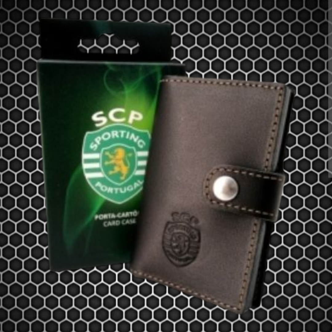 Sporting - Porta cartões com botão e mola