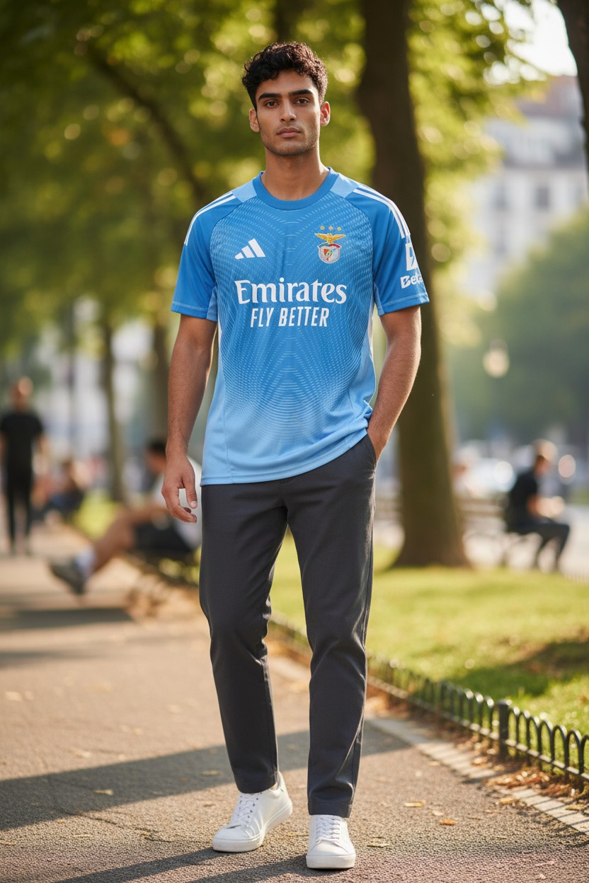 Benfica - Camisola guarda-redes azul 25/26 - Caixa Benfica incluído