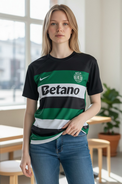Sporting - Camisola principal feminina 24/25 - Caixa e Saco Sporting incluídos