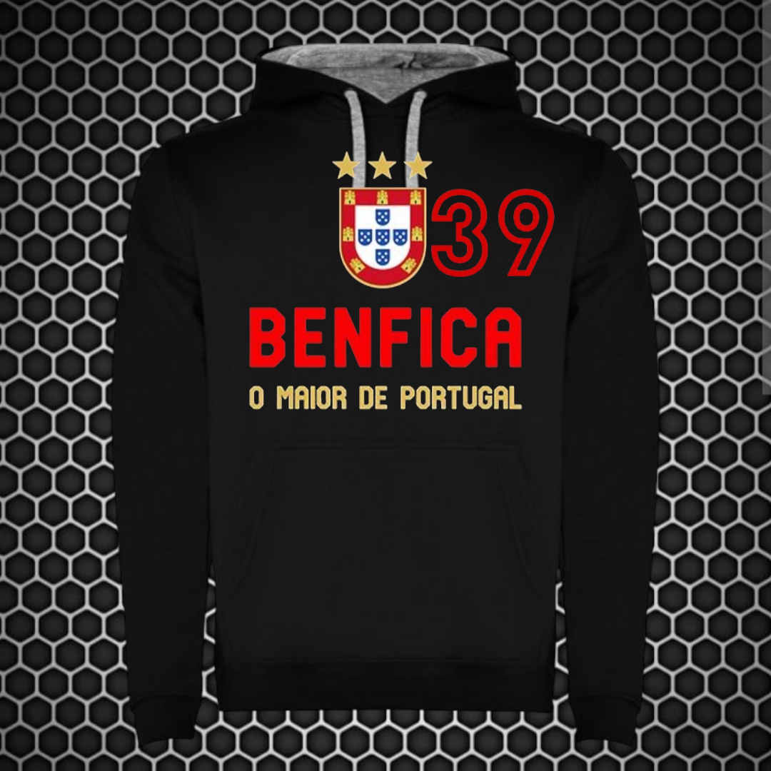 Benfica - Sweat-shirt com capuz - Preta