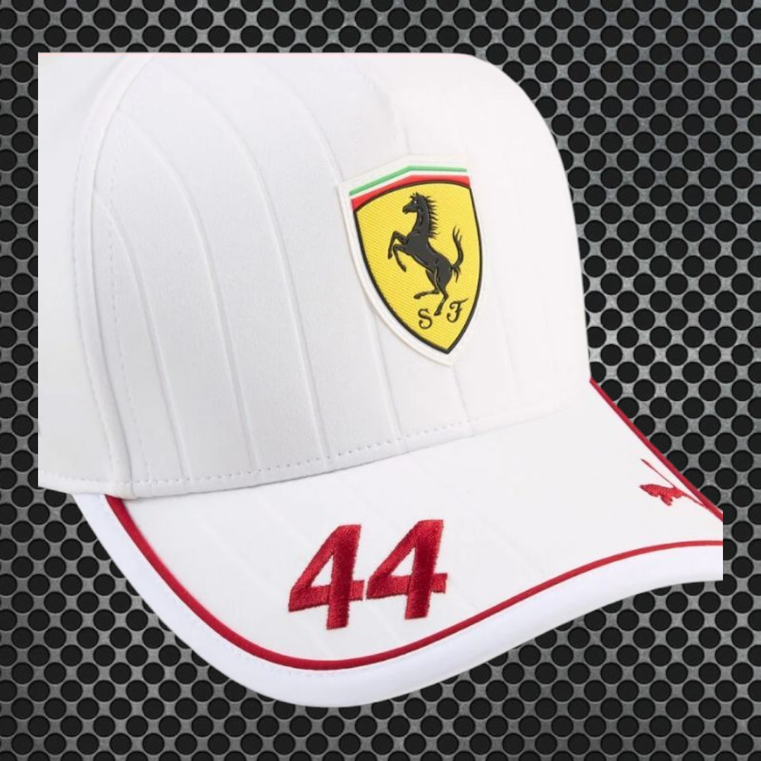 Scuderia Ferrari F1
Boné de piloto Lewis Hamilton do GP de Miami 2025 da PUMA