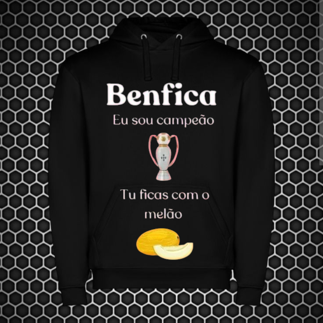Benfica - Sweat-shirt com capuz - Preta