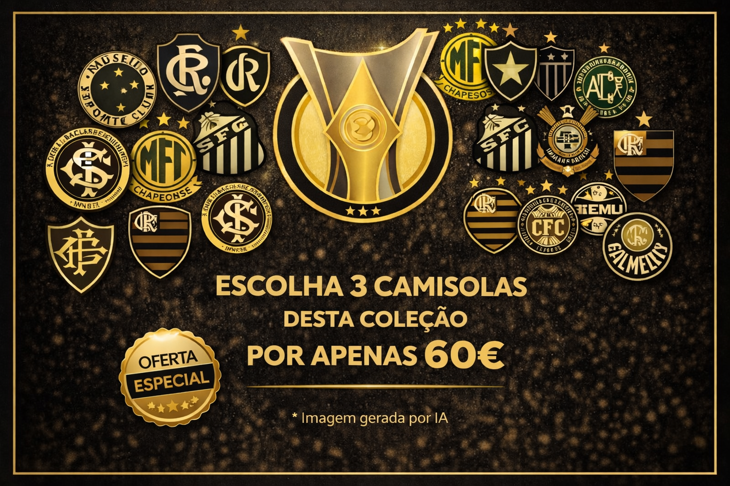 Pack Básico Brasileirão – 3 Camisolas por 60€