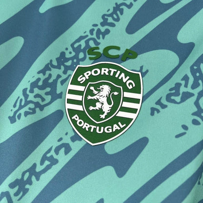 Sporting - Camisola guarda-redes verde água 25/26 - Caixa e Saco Sporting incluídos