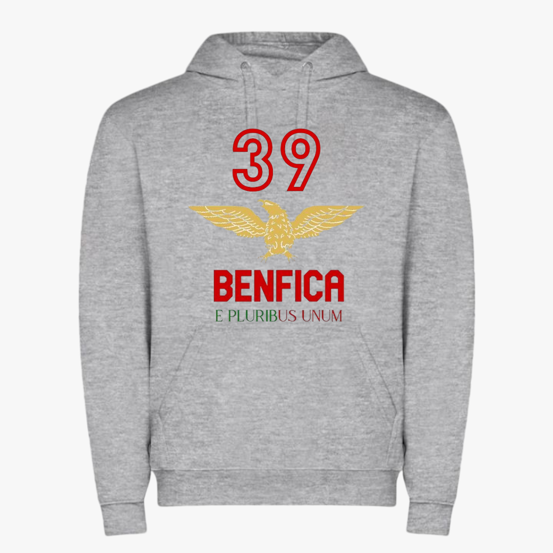 Benfica - Sweat-shirt com capuz - Cinza