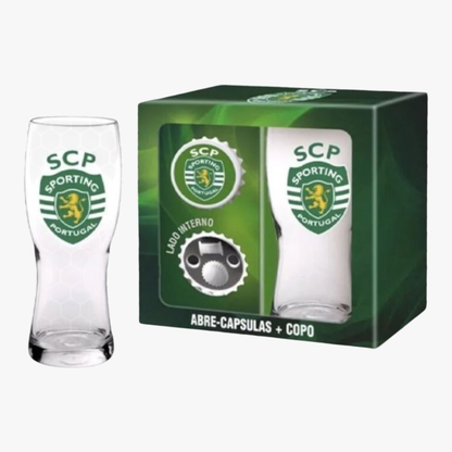 Sporting - Conjunto abre cápsulas + copo