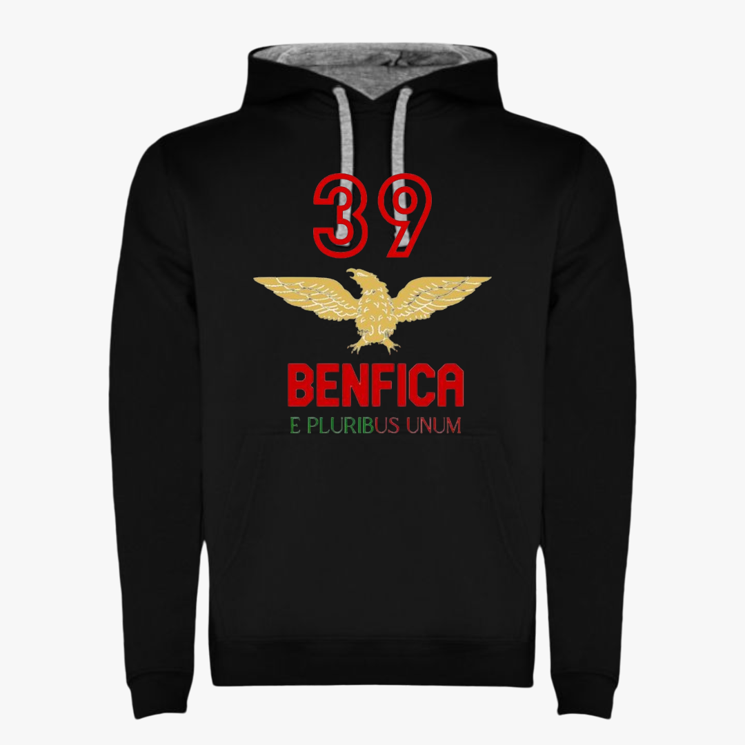 Benfica - Sweat-shirt com capuz - Preta