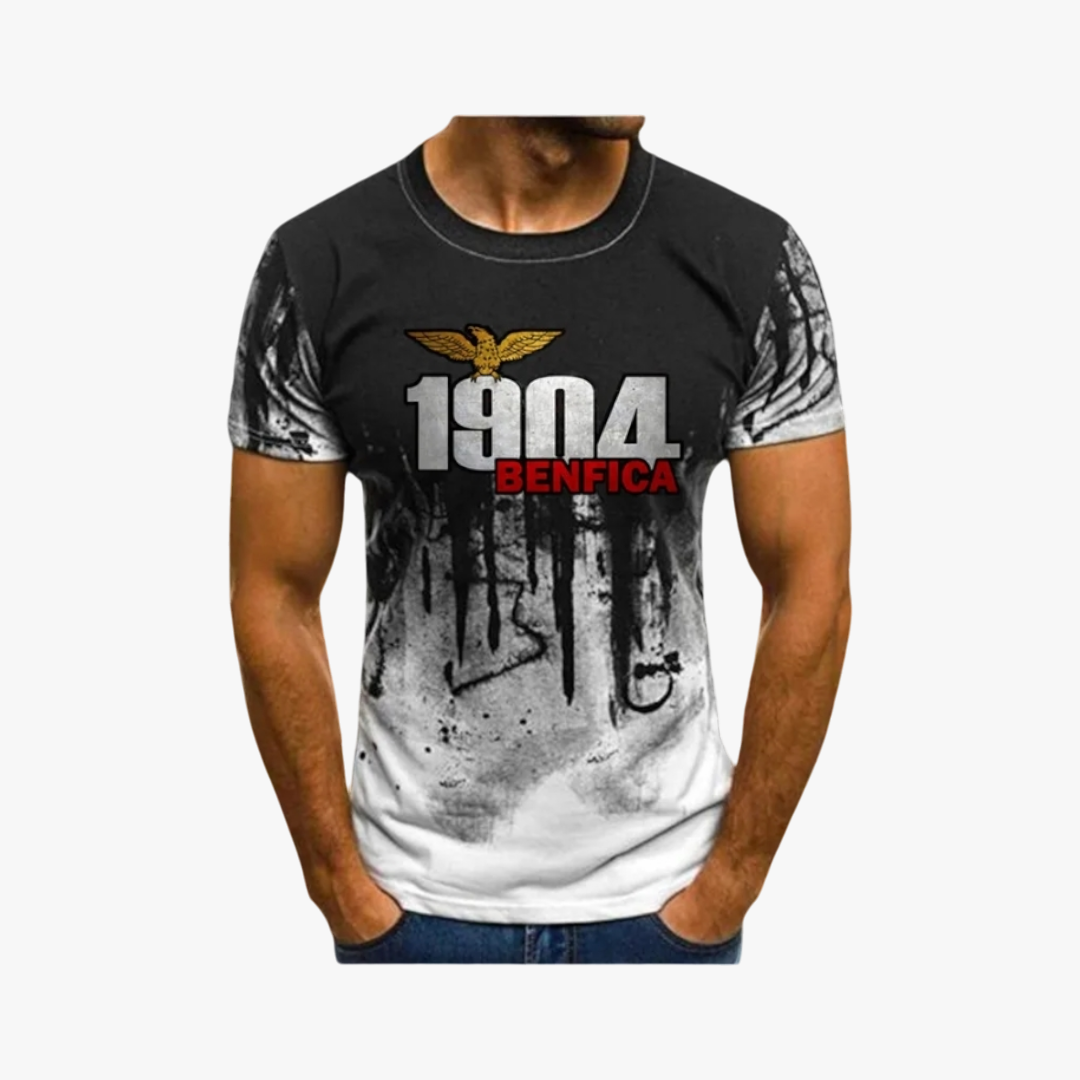 Benfica - T-shirt Preta e Branca