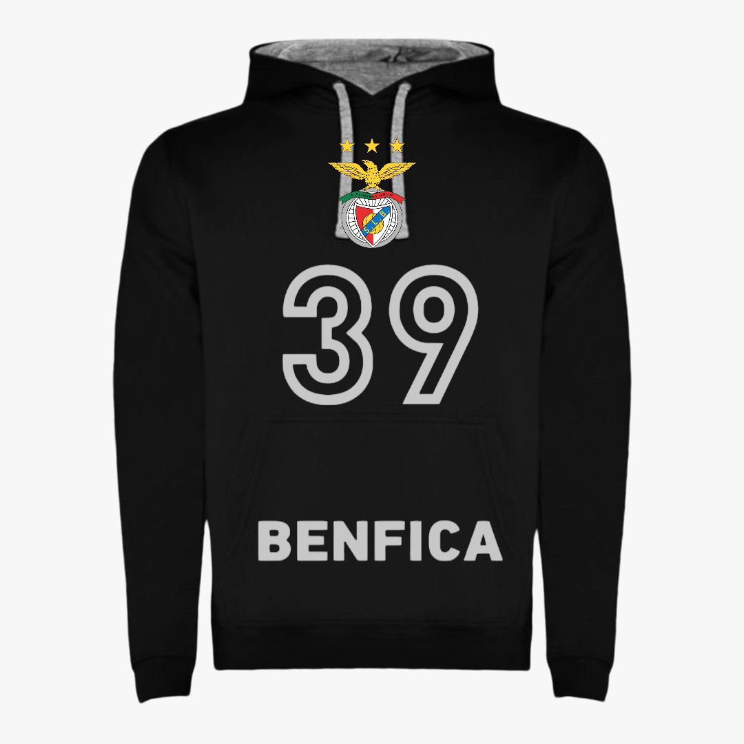 Benfica - Sweat-shirt com capuz - Preta