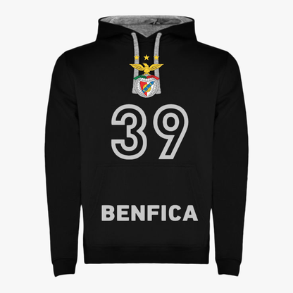 Benfica - Sweat-shirt com capuz - Preta