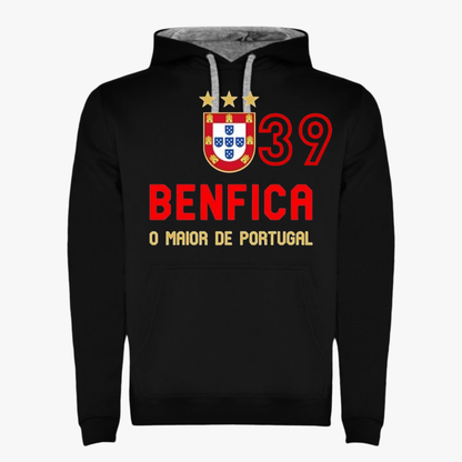Benfica - Sweat-shirt com capuz - Preta