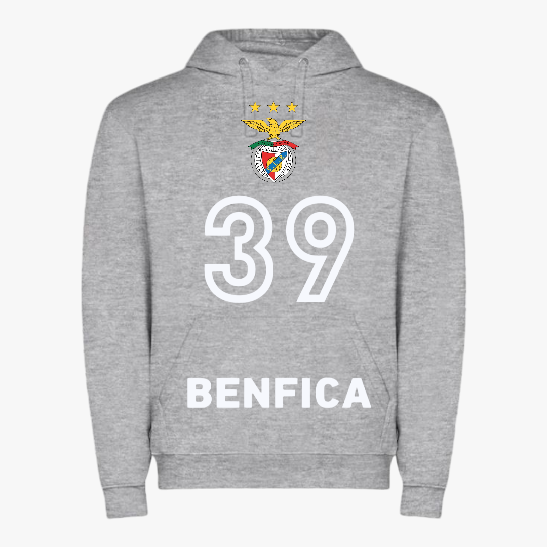 Benfica - Sweat-shirt com capuz - Cinza