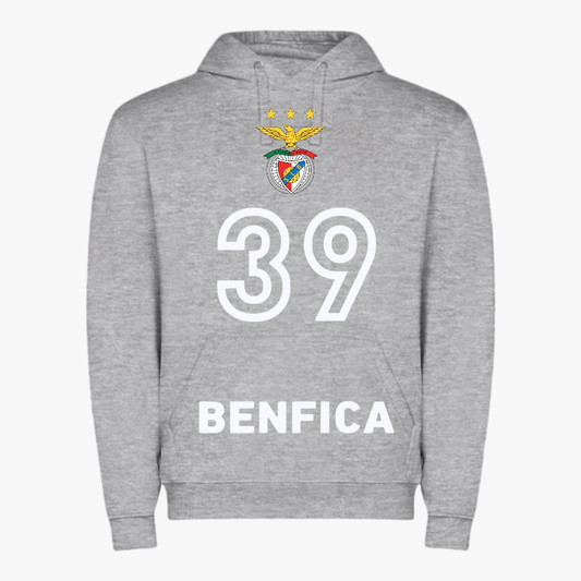 Benfica - Sweat-shirt com capuz - Cinza
